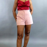 Ruffled Feathers Short-Pink - Oh, It's Me! Boutique